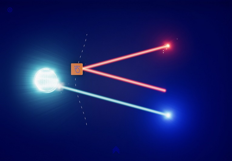 Brilliance gameplay screenshot - Use environment to reflect and block the lights