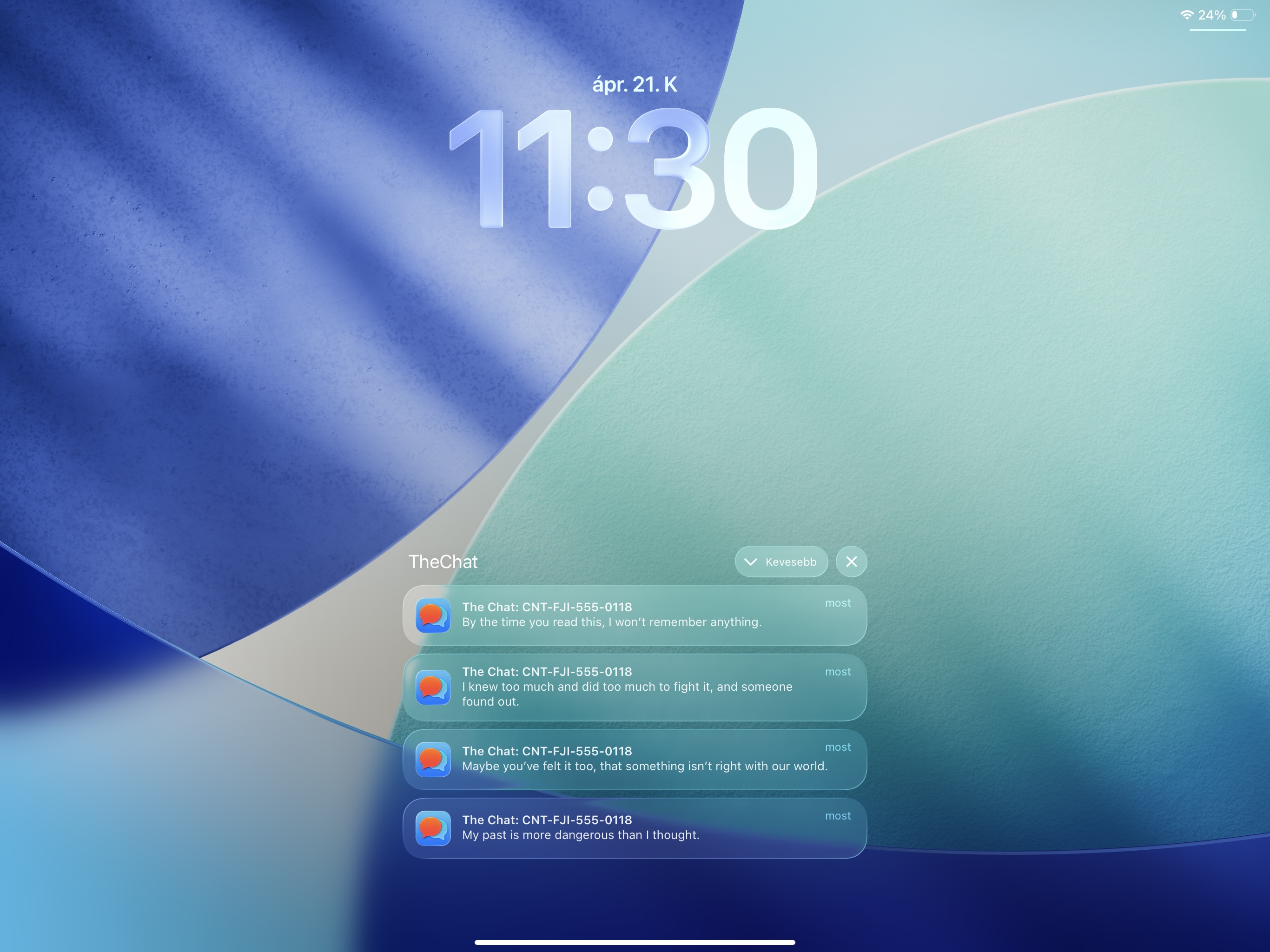 TheChat gameplay screenshot - Notifications